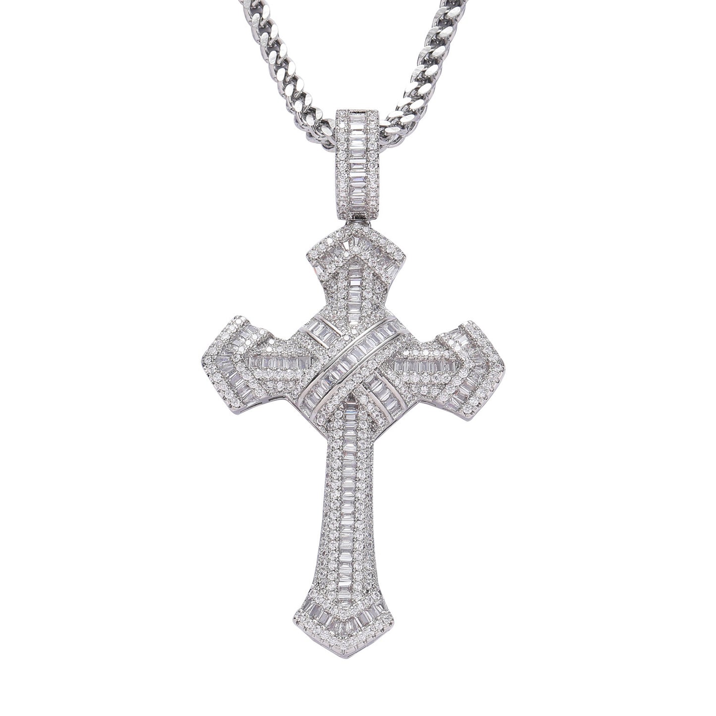 Cross Pendant Square Zirconia