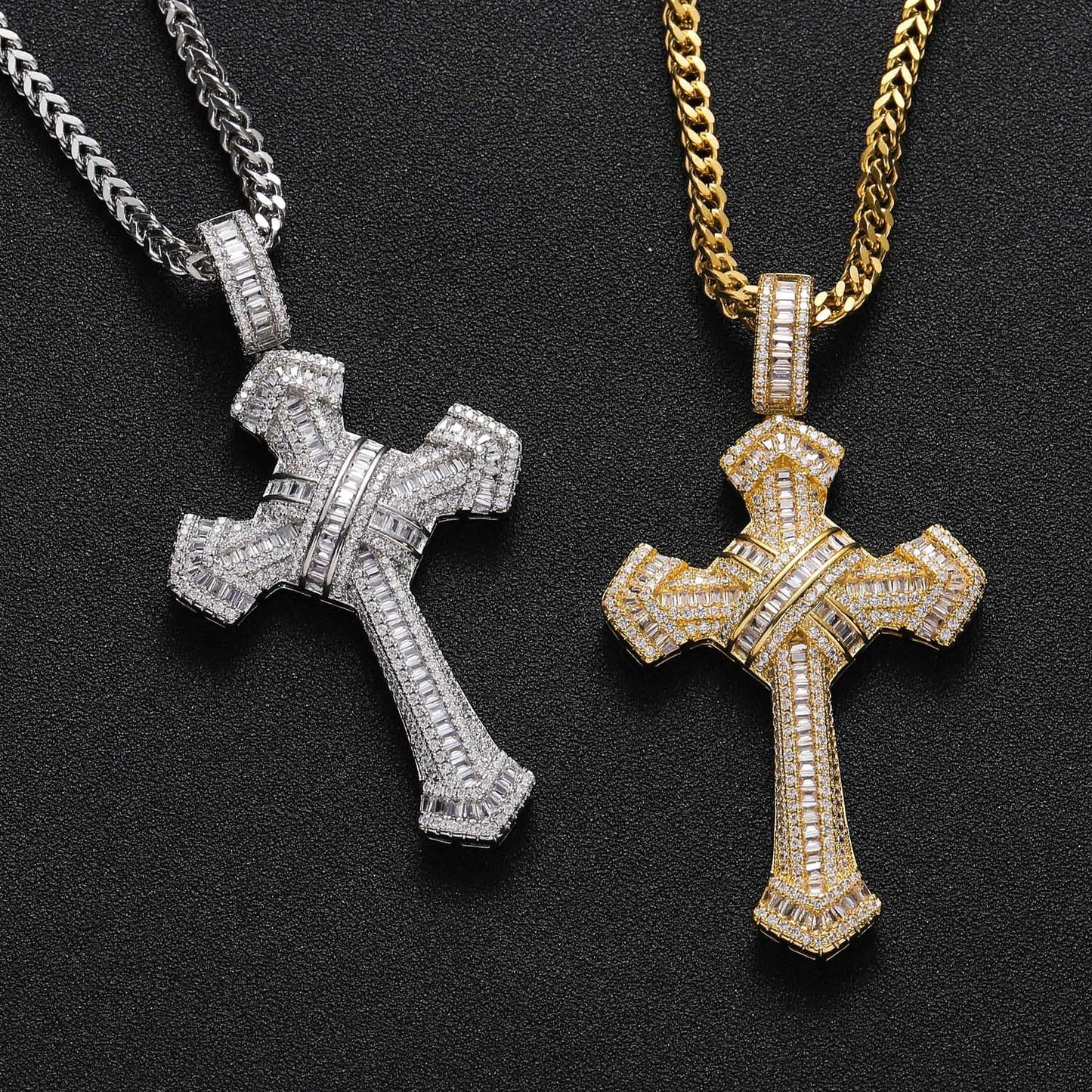 Cross Pendant Square Zirconia