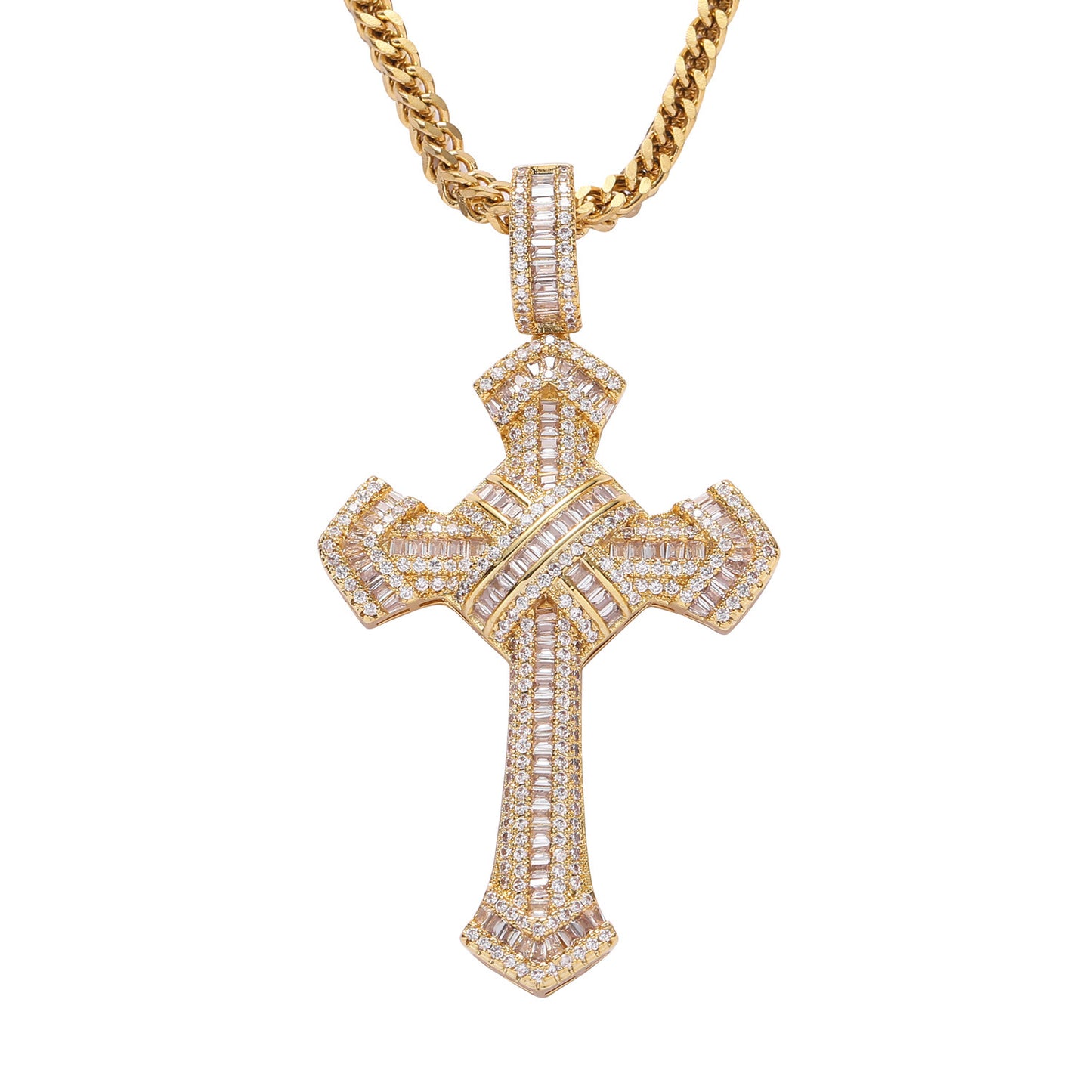 Cross Pendant Square Zirconia