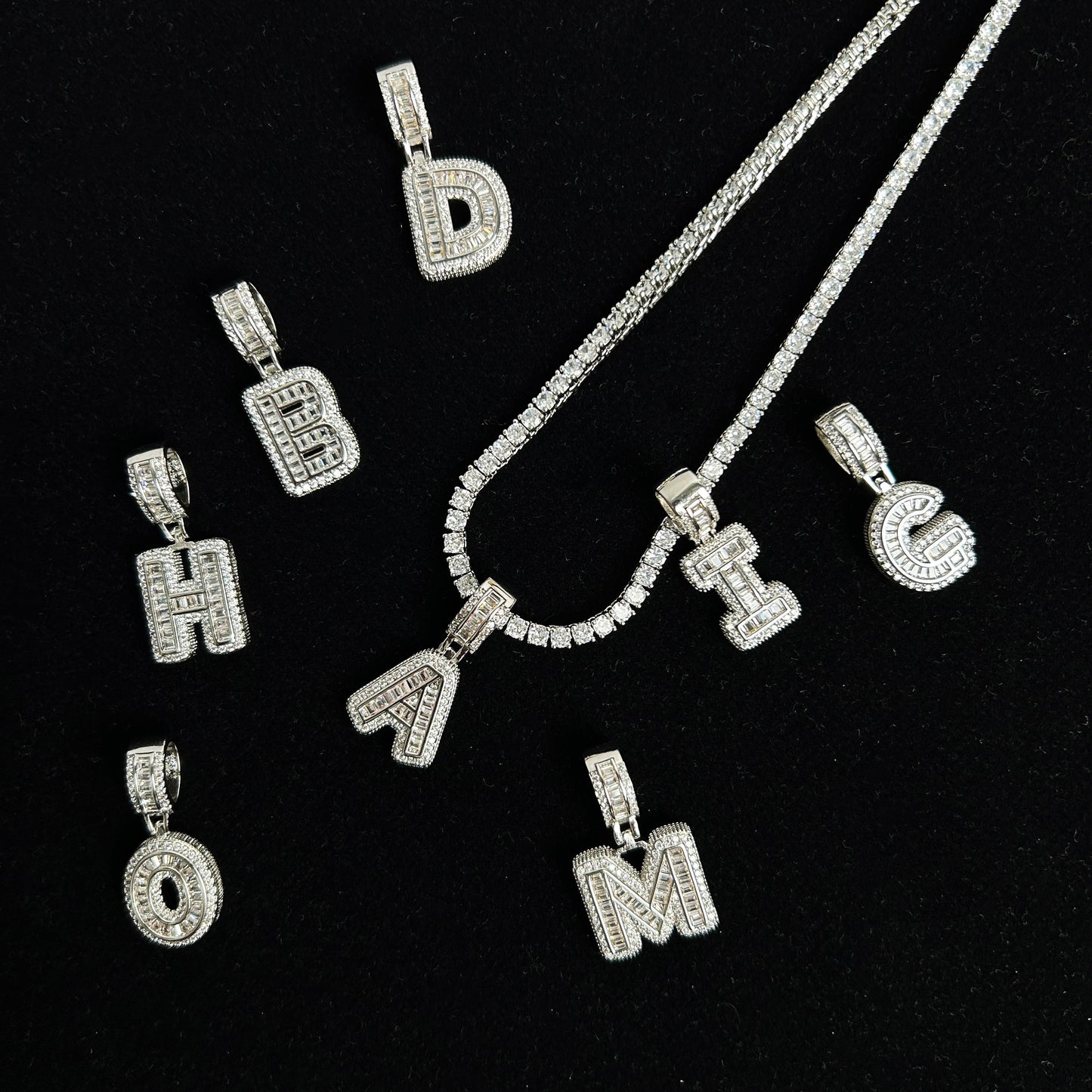 Ice Candy 26 Alphabet Bronze with Zirconia Pendant