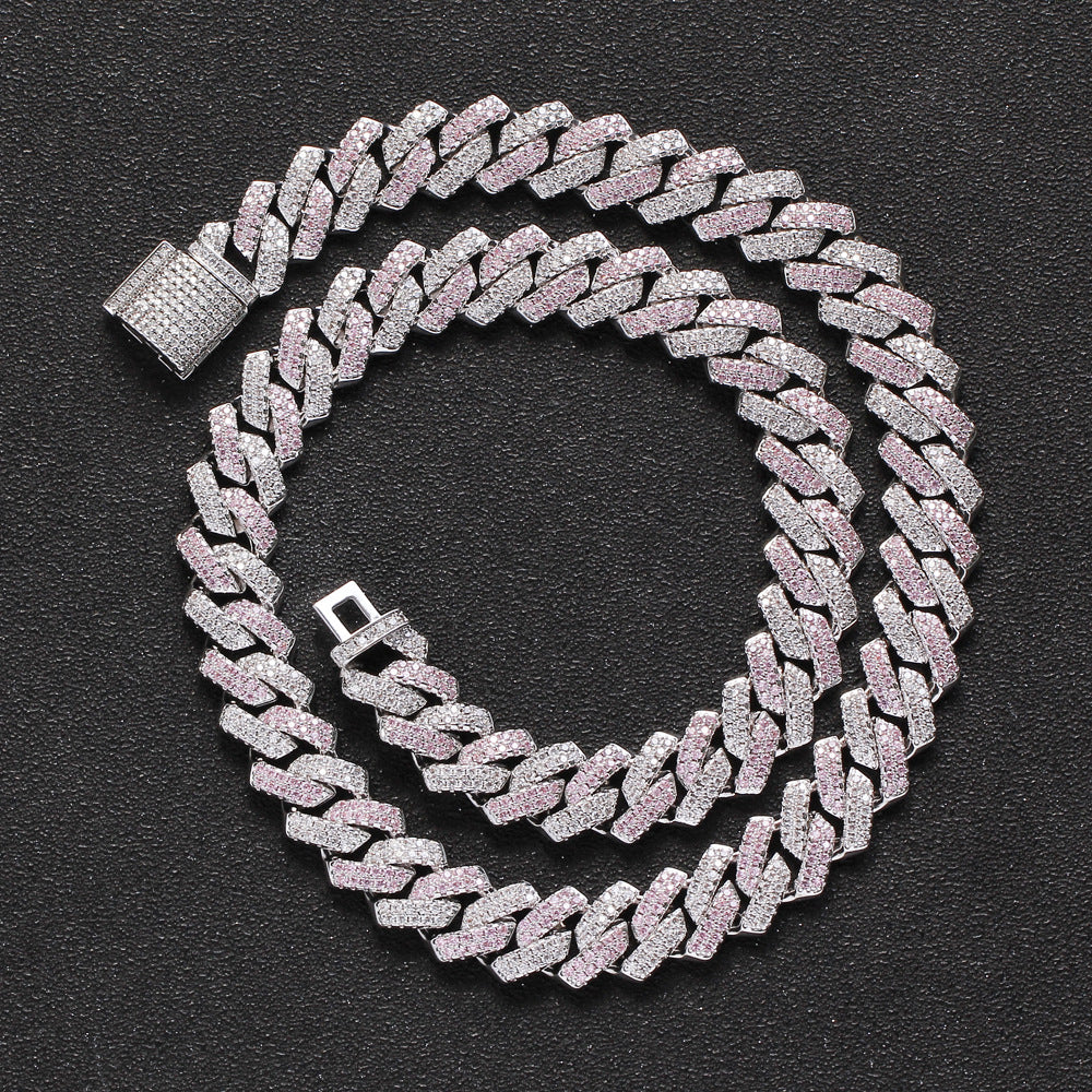 14MM Full of Zirconium Cuban Necklace Bracelet