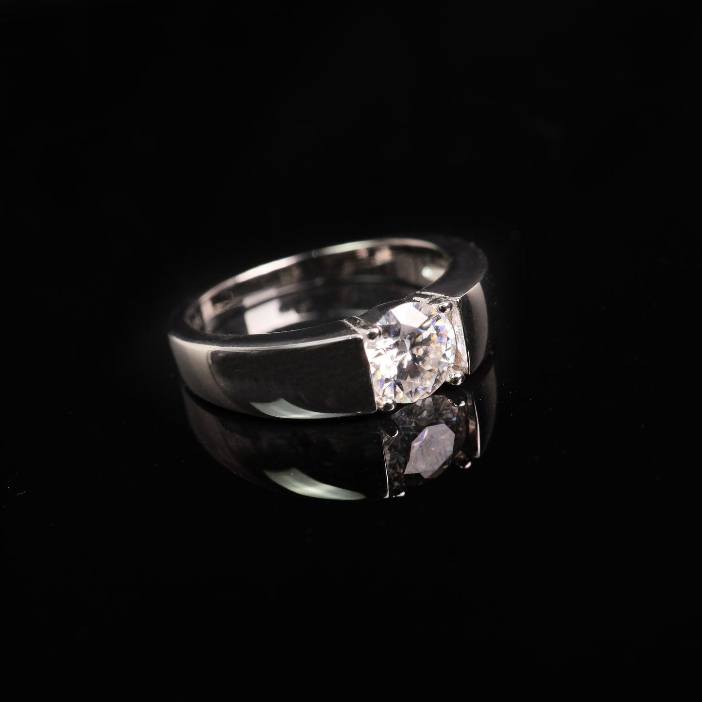 Moissanite Ring for Women Men Hip Hop