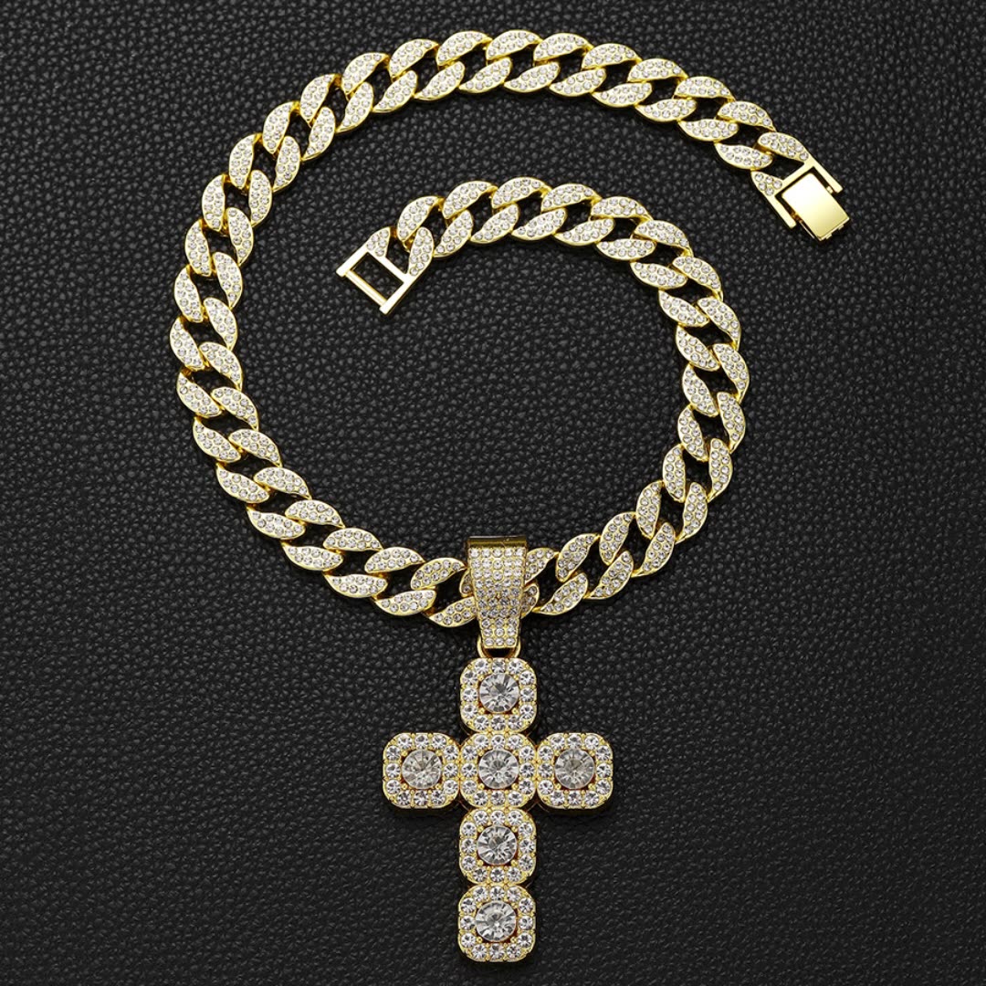 Cross Pendant Hip Hop Necklace