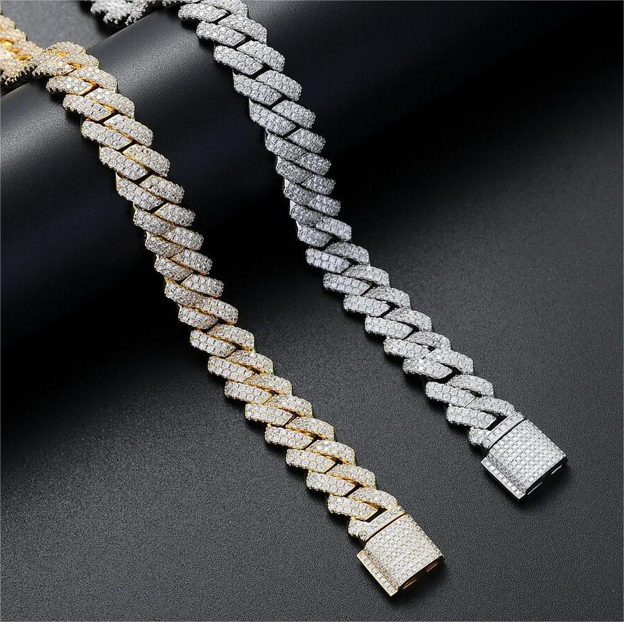 14MM Full of Zirconium Cuban Necklace Bracelet