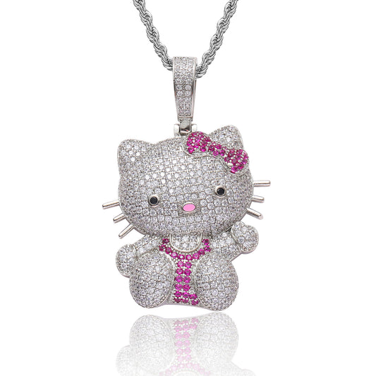 Cat Micro Zirconia Pendant