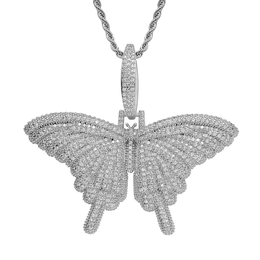 Butterfly Pendant with Zirconia