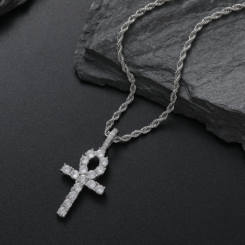 925 Silver Anka Cross Pendant