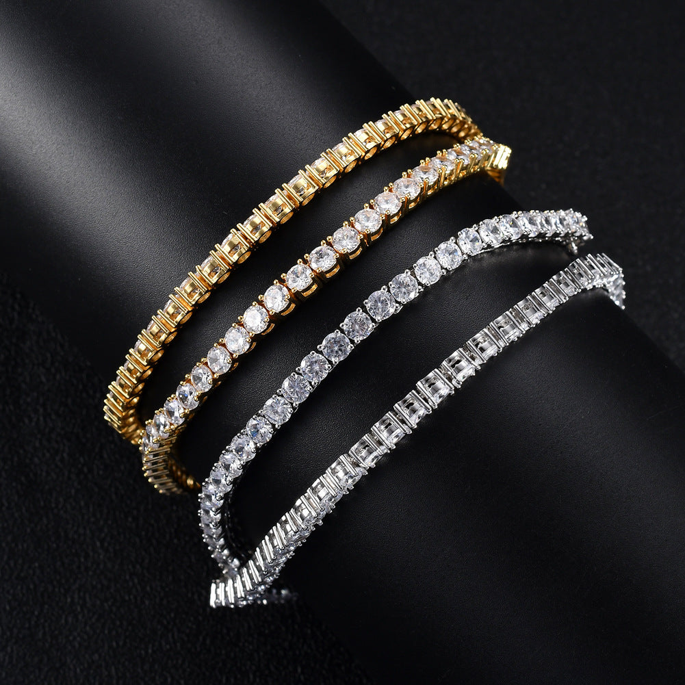 3-6mm Zirconia Necklace Tennis Chain Bracelet Necklace