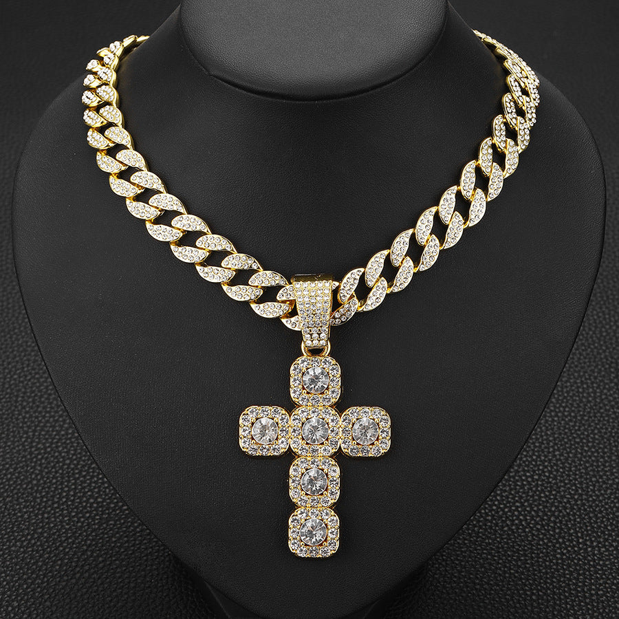 Cross Pendant Hip Hop Necklace