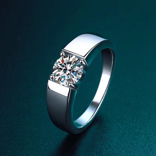 925 Sterling Silver Moissanite Ring for women and men