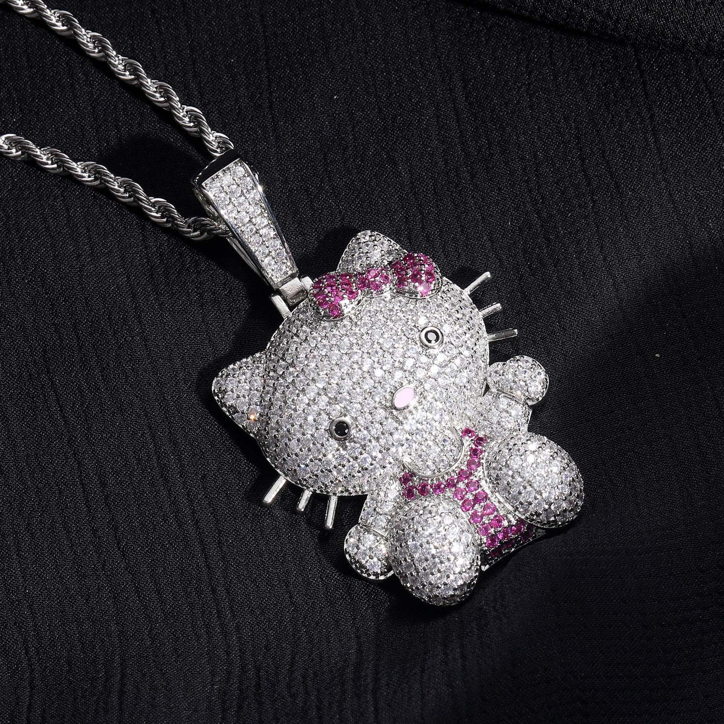 Cat Micro Zirconia Pendant