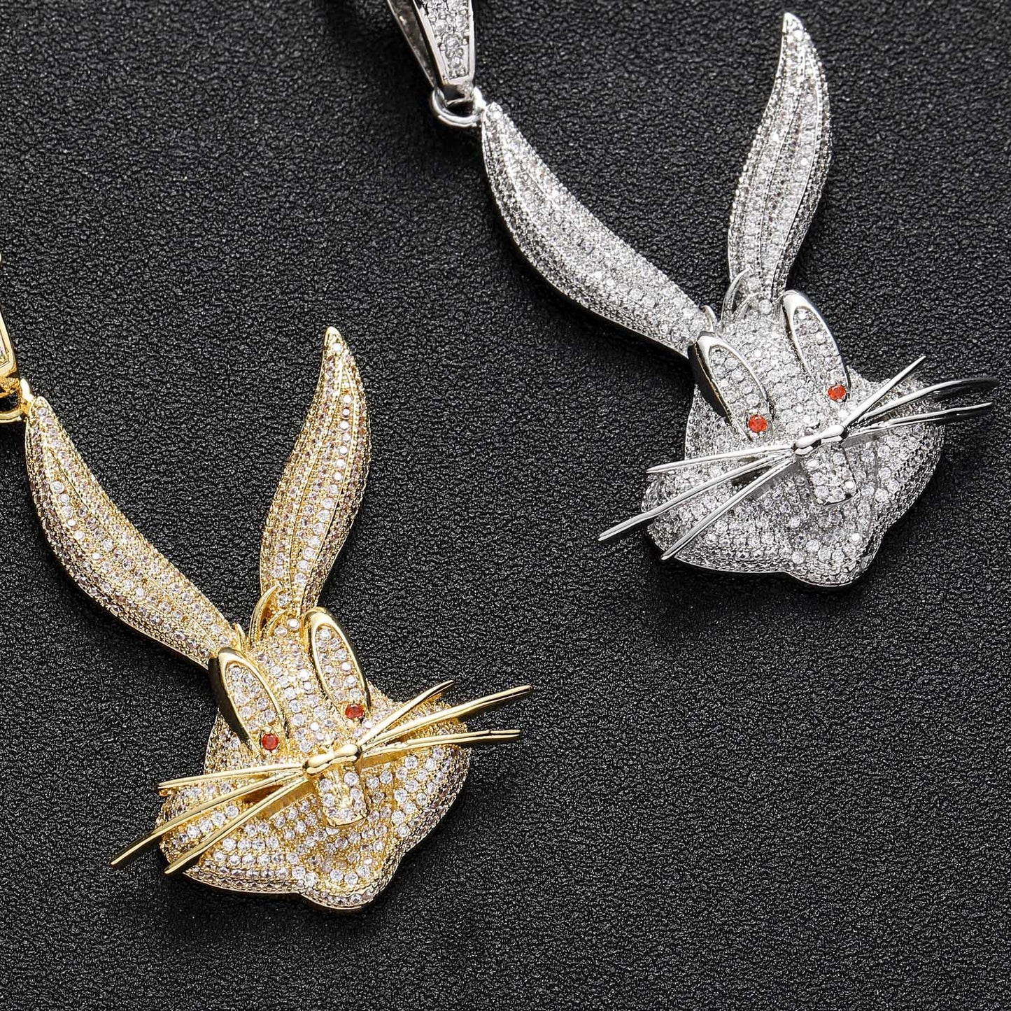 Bugs Bunny Hip Hop Pendant with Micro Zirconia