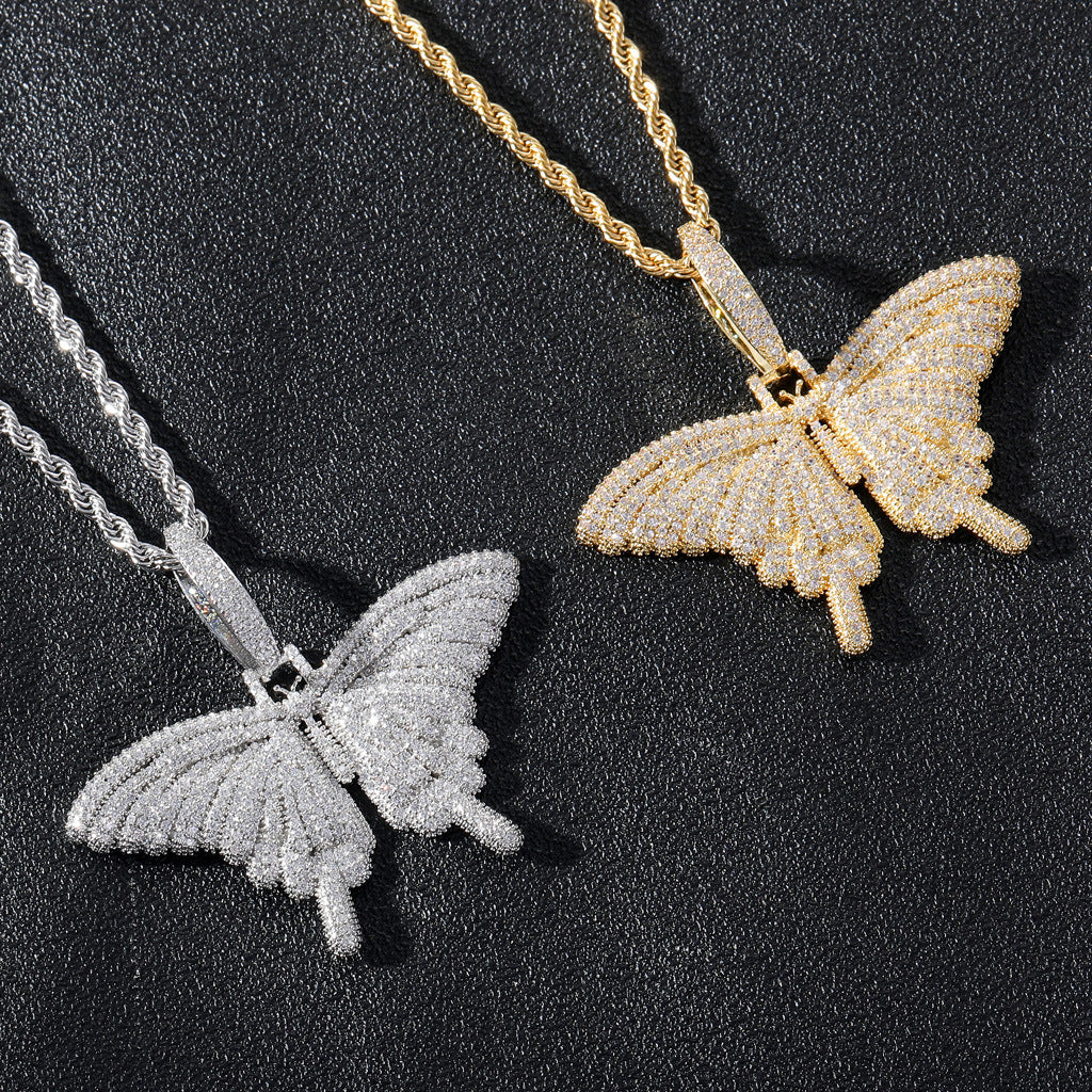 Butterfly Pendant with Zirconia