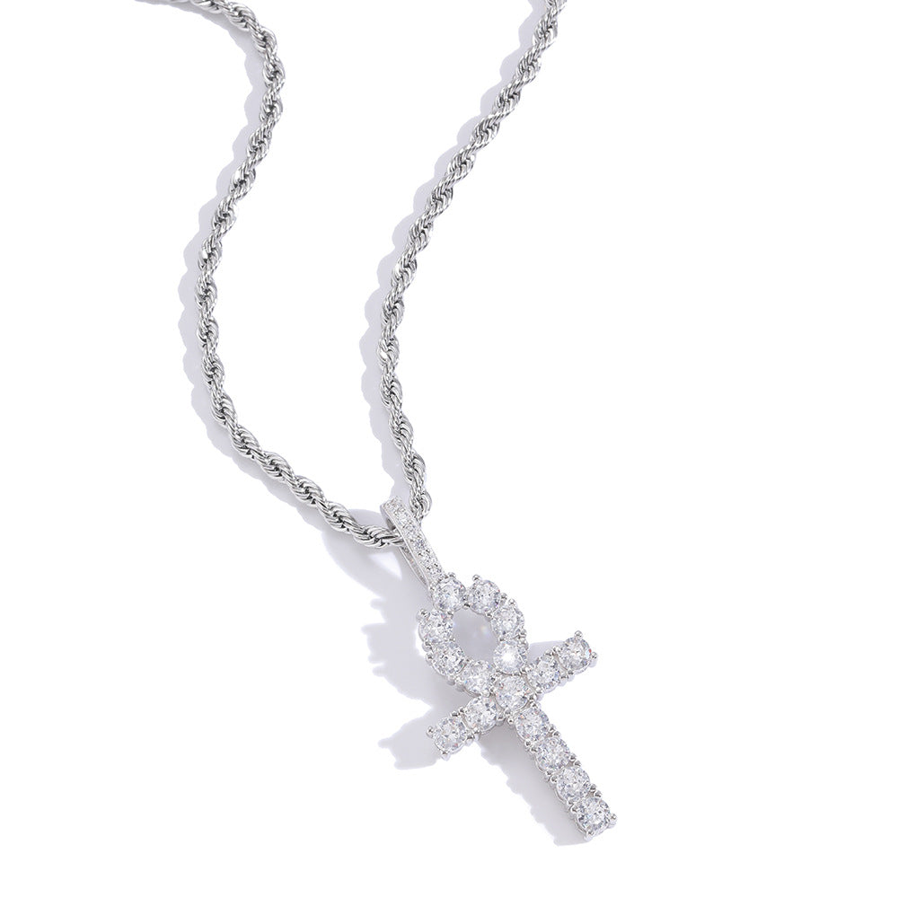 925 Silver Anka Cross Pendant