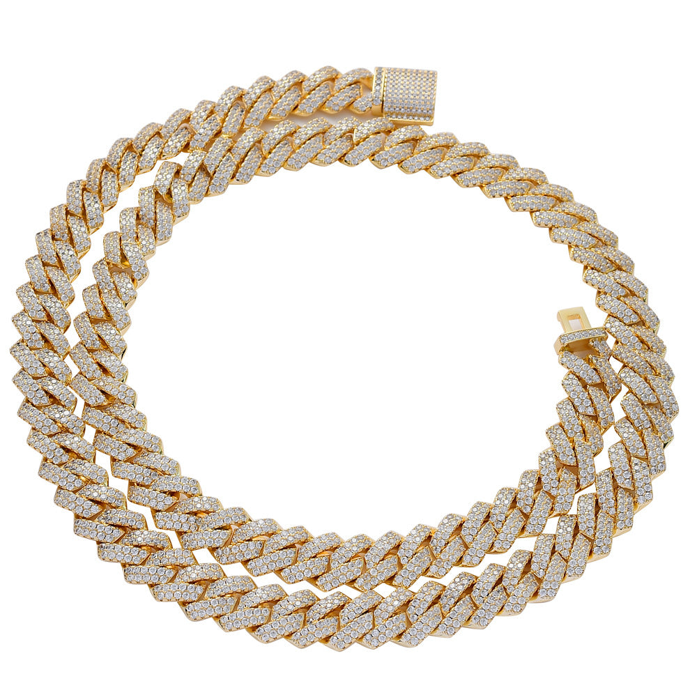 14MM Full of Zirconium Cuban Necklace Bracelet