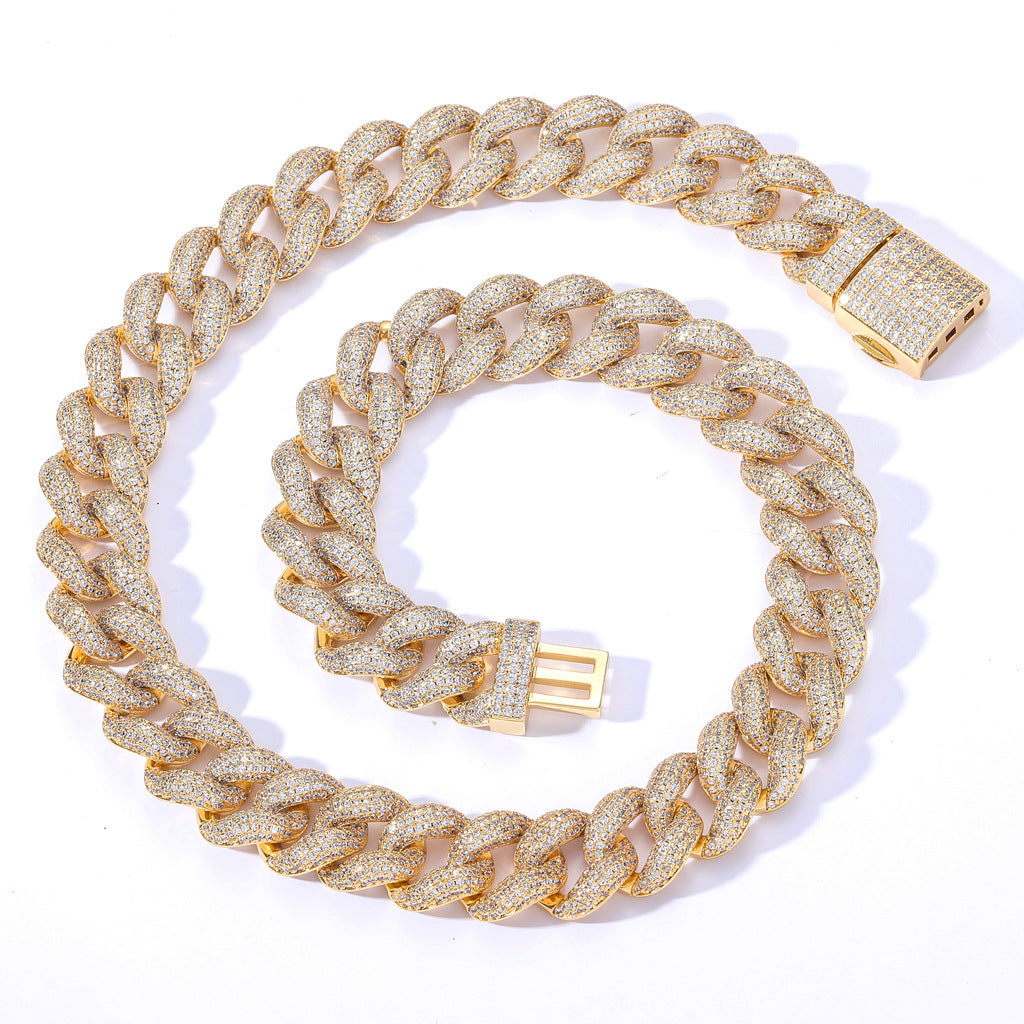 15mm Zirconia Cuban Chain