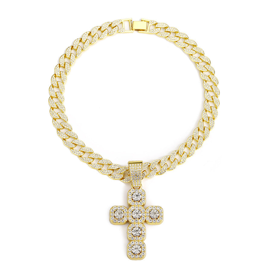 Cross Pendant Hip Hop Necklace