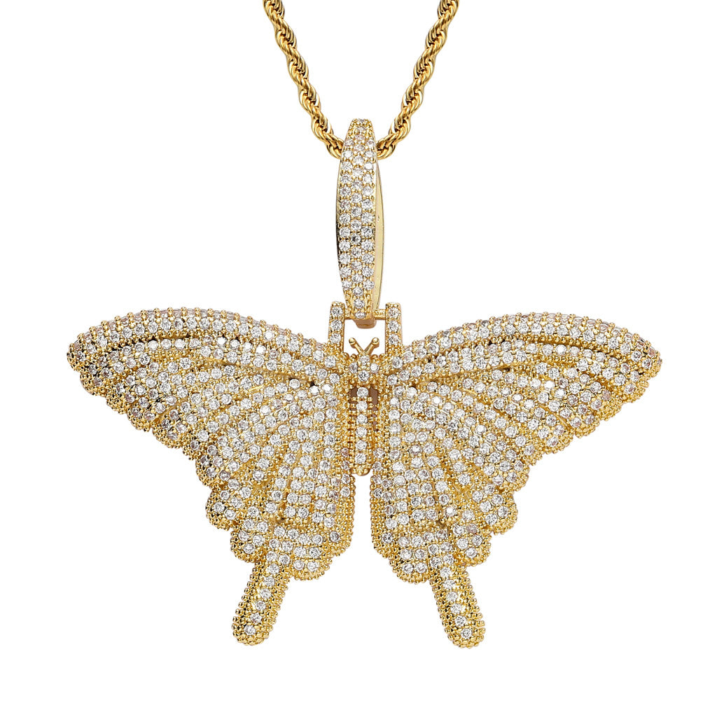 Butterfly Pendant with Zirconia