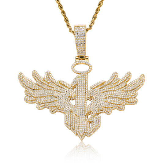 Wings Number 1 Micro Zirconia Pendant