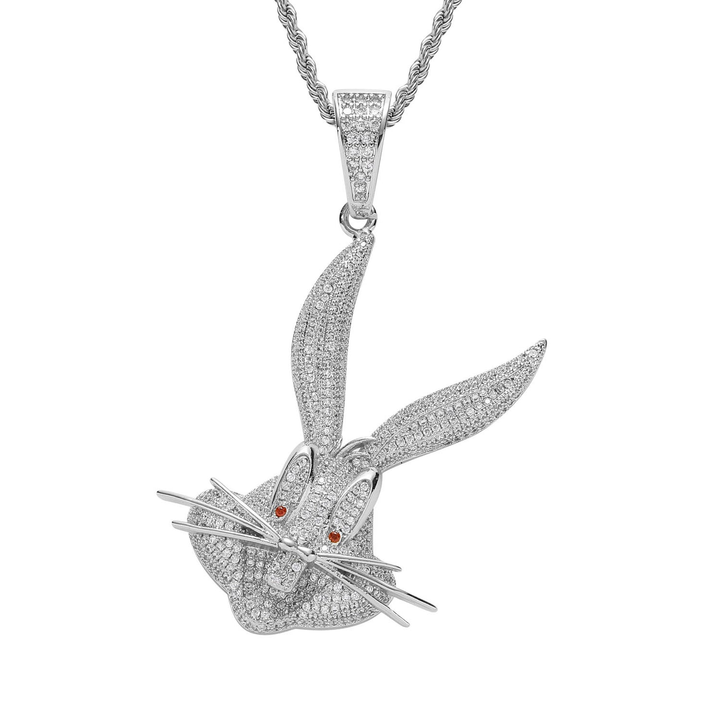 Bugs Bunny Hip Hop Pendant with Micro Zirconia